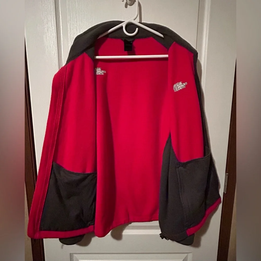 The North Face Red and Gray Full-Zip Jacket